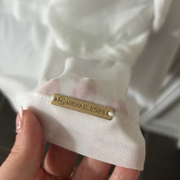 MICHAEL Michael Kors White Women’s Long Sleeve Blouse - Picture 3 of 7